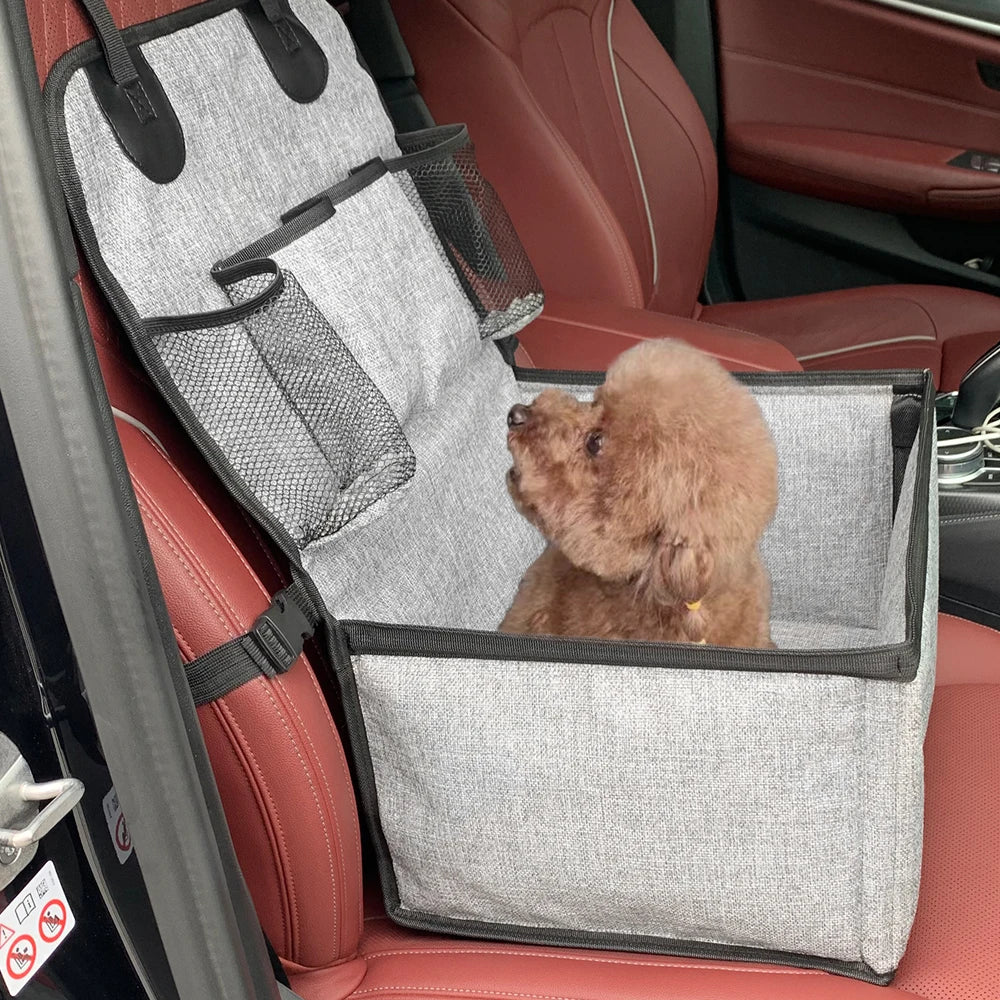 Dog Car Seat with Storage Pockets