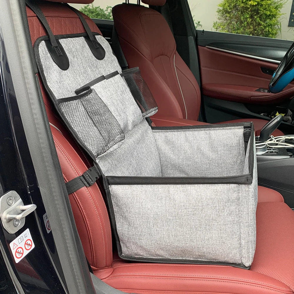 Dog Car Seat with Storage Pockets